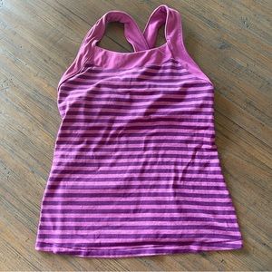 Lucy Lucypower size M purple & magenta athletic tank top with bra